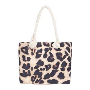 Ria Fashion Animal Print Leopard Summer Fashion Tote- 13"x9.5"x2.5"  9" Drop NWT